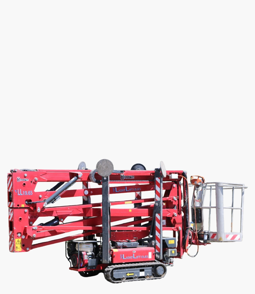 Stranový dosah cca 5 metrů v závislosti na tom v jaké je výšce koš.
Pracovní výška plošiny až 19.5 metrů.